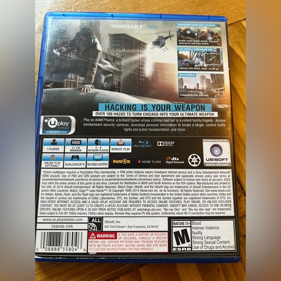 Watchdogs PS4 game CIB - Picture 3 of 3